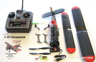 Axion I-15 Polikarpov RTF Electric Mini 3-channel plane 2.4gHz Mode 2